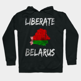 LIBERATE BELARUS PROTEST DISTRESSED Hoodie